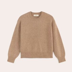Brand New Everlane The Cocoon Crew in Plush Cotton Size S Heather Taupe